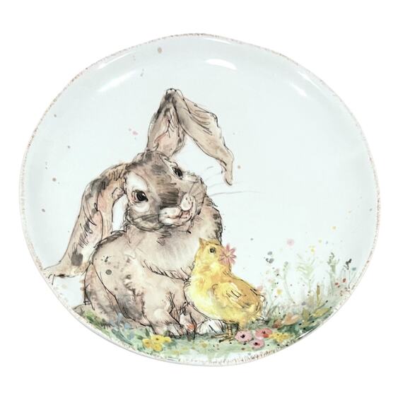 Southern Living Salad Plate Set of 4 Bunny Daisy-Lily-Tucker- 8” Dessert Easter - Picture 4 of 9